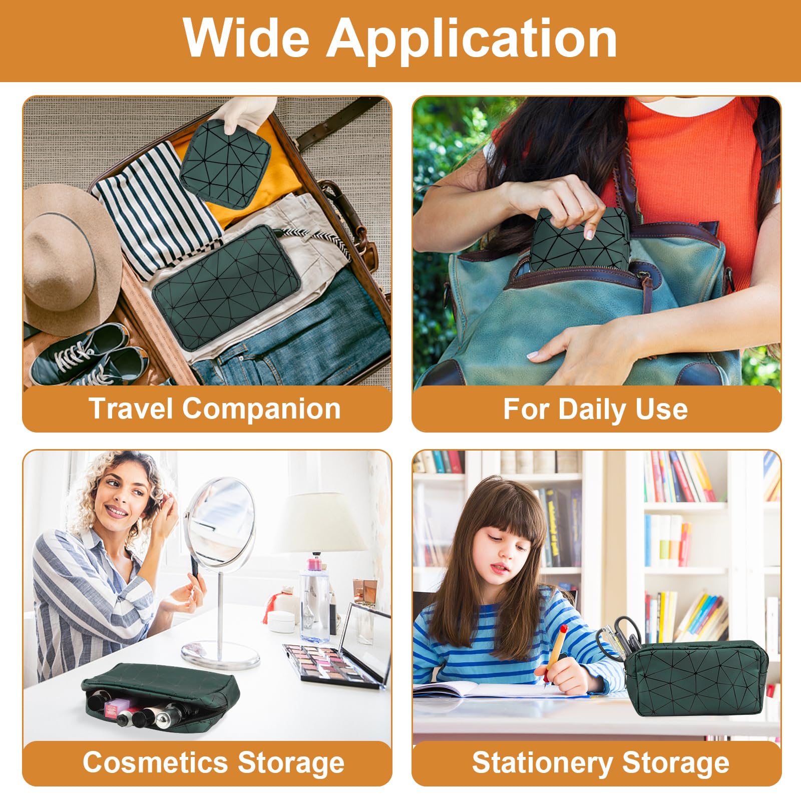 Likesing Sanitary Napkin Storage Bag, Leather First Period Kit for Girls 9-12, Portable Tampon Menstrual